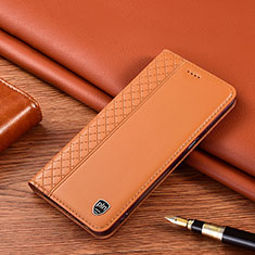 Funda de Cuero Cartera con Soporte Carcasa H10P para Xiaomi Mi Mix 4 5G Naranja