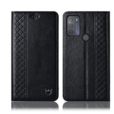 Funda de Cuero Cartera con Soporte Carcasa H11P para Motorola Moto G50 Negro