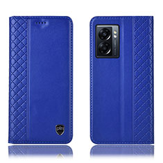 Funda de Cuero Cartera con Soporte Carcasa H11P para Realme V23 5G Azul