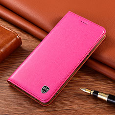 Funda de Cuero Cartera con Soporte Carcasa H11P para Samsung Galaxy S22 5G Rosa Roja
