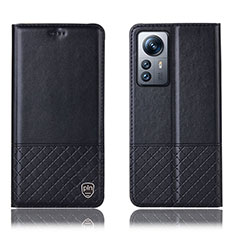 Funda de Cuero Cartera con Soporte Carcasa H11P para Xiaomi Mi 12S Pro 5G Negro