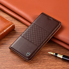 Funda de Cuero Cartera con Soporte Carcasa H11P para Xiaomi Mi 13 5G Marron