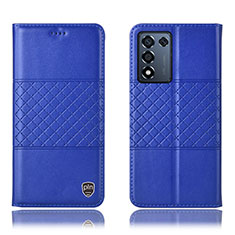 Funda de Cuero Cartera con Soporte Carcasa H15P para Oppo K9S 5G Azul