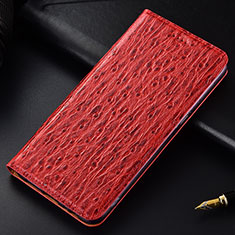 Funda de Cuero Cartera con Soporte Carcasa H15P para Samsung Galaxy A9 Star Pro Rojo