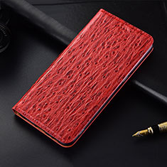 Funda de Cuero Cartera con Soporte Carcasa H16 para Apple iPhone 13 Mini Rojo