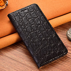 Funda de Cuero Cartera con Soporte Carcasa H16P para Oppo A53 Negro