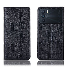 Funda de Cuero Cartera con Soporte Carcasa H17P para Oppo K9 Pro 5G Negro