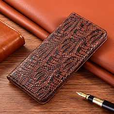 Funda de Cuero Cartera con Soporte Carcasa H17P para Samsung Galaxy S22 Ultra 5G Marron