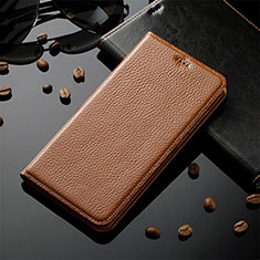 Funda de Cuero Cartera con Soporte Carcasa H17P para Vivo iQOO 9 5G Marron Claro