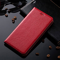 Funda de Cuero Cartera con Soporte Carcasa H17P para Vivo iQOO 9 Pro 5G Rojo