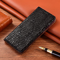 Funda de Cuero Cartera con Soporte Carcasa H17P para Xiaomi Redmi Note 9 Pro Max Negro