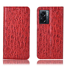 Funda de Cuero Cartera con Soporte Carcasa H18P para Oppo A56S 5G Rojo