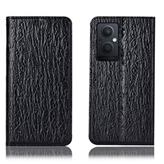 Funda de Cuero Cartera con Soporte Carcasa H18P para Oppo Reno8 Lite 5G Negro