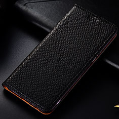 Funda de Cuero Cartera con Soporte Carcasa H18P para Samsung Galaxy A9 (2018) A920 Negro