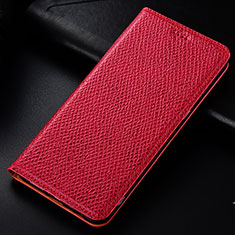 Funda de Cuero Cartera con Soporte Carcasa H18P para Samsung Galaxy M80S Rojo