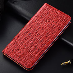 Funda de Cuero Cartera con Soporte Carcasa H18P para Samsung Galaxy Note 10 5G Rojo