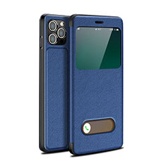 Funda de Cuero Cartera con Soporte Carcasa H19 para Apple iPhone 13 Pro Azul
