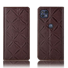 Funda de Cuero Cartera con Soporte Carcasa H19P para Motorola Moto G50 5G Marron