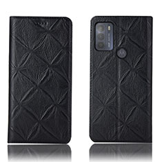 Funda de Cuero Cartera con Soporte Carcasa H19P para Motorola Moto G50 Negro