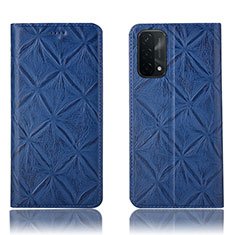 Funda de Cuero Cartera con Soporte Carcasa H19P para Oppo A54 5G Azul