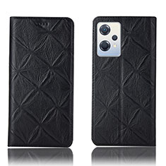 Funda de Cuero Cartera con Soporte Carcasa H19P para Oppo K10X 5G Negro