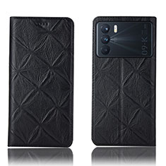 Funda de Cuero Cartera con Soporte Carcasa H19P para Oppo K9 Pro 5G Negro