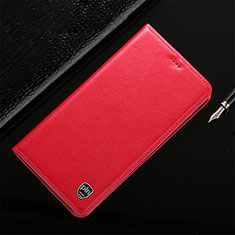 Funda de Cuero Cartera con Soporte Carcasa H21P para Oppo A53s Rojo