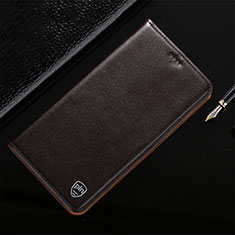 Funda de Cuero Cartera con Soporte Carcasa H21P para Vivo V27e 5G Marron