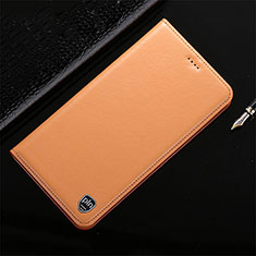 Funda de Cuero Cartera con Soporte Carcasa H21P para Xiaomi Mi Note 10 Lite Naranja