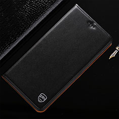 Funda de Cuero Cartera con Soporte Carcasa H21P para Xiaomi Redmi Note 10 5G Negro