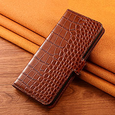 Funda de Cuero Cartera con Soporte Carcasa H23 para Apple iPhone 13 Mini Marron Claro