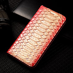 Funda de Cuero Cartera con Soporte Carcasa H25P para Apple iPhone Xs Max Rosa