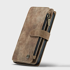 Funda de Cuero Cartera con Soporte Carcasa H27 para Apple iPhone 13 Mini Marron