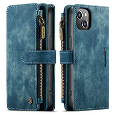 Funda de Cuero Cartera con Soporte Carcasa H28 para Apple iPhone 13 Mini Azul