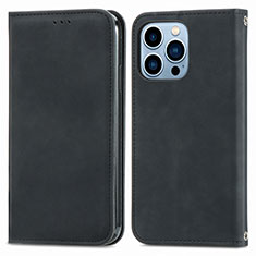 Funda de Cuero Cartera con Soporte Carcasa H30 para Apple iPhone 13 Pro Max Negro