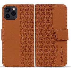 Funda de Cuero Cartera con Soporte Carcasa HF1 para Apple iPhone 15 Pro Max Marron