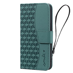 Funda de Cuero Cartera con Soporte Carcasa HF2 para Apple iPhone 14 Plus Verde