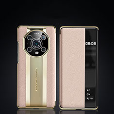 Funda de Cuero Cartera con Soporte Carcasa JB2 para Huawei Honor Magic4 Pro 5G Oro