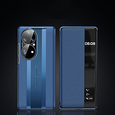 Funda de Cuero Cartera con Soporte Carcasa JB2 para Huawei P50 Pro Azul