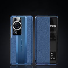 Funda de Cuero Cartera con Soporte Carcasa JB2 para Huawei P60 Pro Azul