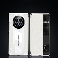Funda de Cuero Cartera con Soporte Carcasa JB3 para Huawei Mate 50E Blanco