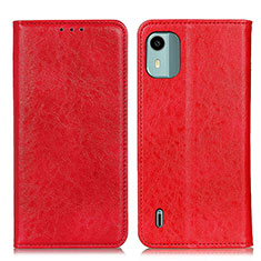 Funda de Cuero Cartera con Soporte Carcasa K01Z para Nokia C12 Rojo