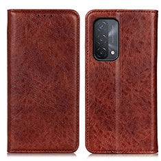 Funda de Cuero Cartera con Soporte Carcasa K01Z para Oppo A54 5G Marron