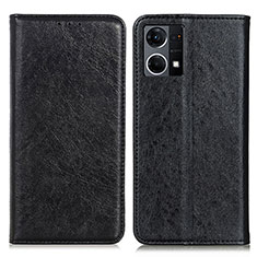 Funda de Cuero Cartera con Soporte Carcasa K01Z para Oppo Reno7 4G Negro