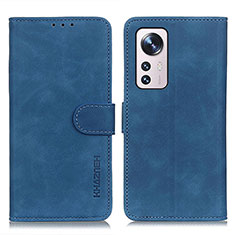 Funda de Cuero Cartera con Soporte Carcasa K01Z para Xiaomi Mi 12 5G Azul