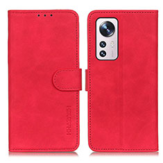 Funda de Cuero Cartera con Soporte Carcasa K01Z para Xiaomi Mi 12 5G Rojo