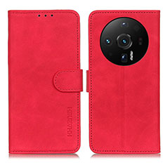 Funda de Cuero Cartera con Soporte Carcasa K01Z para Xiaomi Mi 12 Ultra 5G Rojo