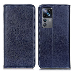 Funda de Cuero Cartera con Soporte Carcasa K01Z para Xiaomi Mi 12T 5G Azul