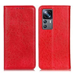 Funda de Cuero Cartera con Soporte Carcasa K01Z para Xiaomi Mi 12T 5G Rojo