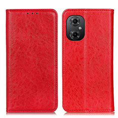 Funda de Cuero Cartera con Soporte Carcasa K01Z para Xiaomi Poco M4 5G Rojo